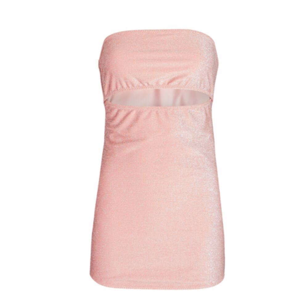 LA SIRENE Royal Lurex Cut-out mini swim dress